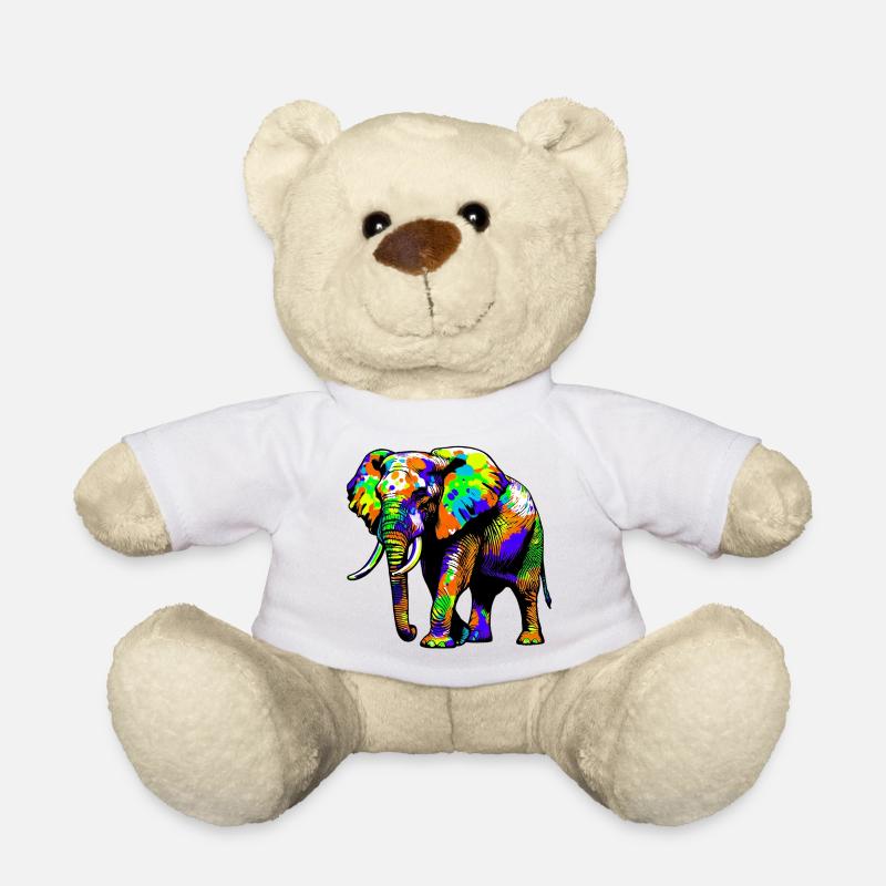 Elefant - Teddy - Weiß
