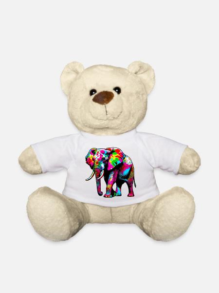 Elefant - Teddy - Weiß