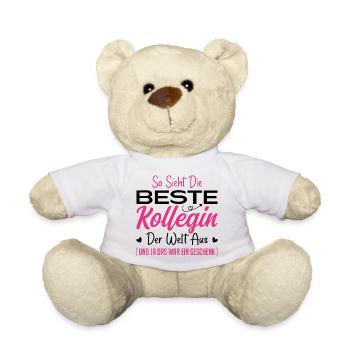 Work colleague Gift idea Best colleague - Teddy Bear - white - Front