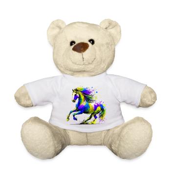 Cheval - Nounours - blanc - Devant