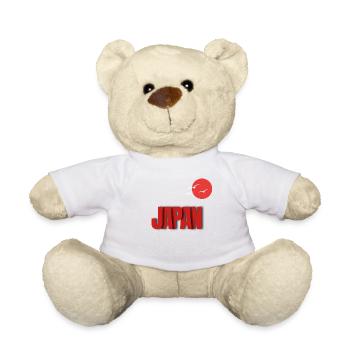 Japan-Welle mit rotem Mond - Teddy - Weiß - Vorne