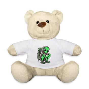 Alien Backpacker Design - Teddy - Weiß - Vorne