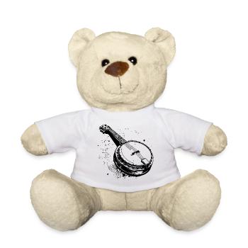 Dessin de banjo - Nounours - blanc - Devant