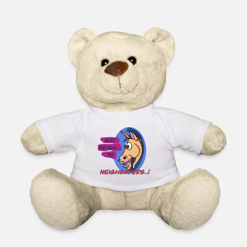 Design du cheval Neigh Sayers Punny - Nounours - blanc