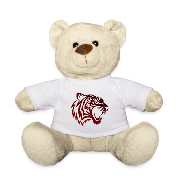TribalTigerBlackred - Teddy Bear - white - Front