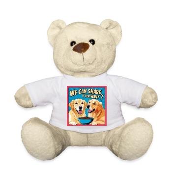Comic Dogs - We Can Share If You Want - Teddy - Weiß - Vorne