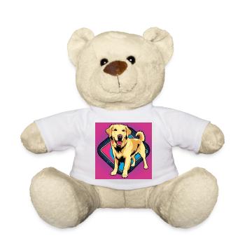 Comic Dog - Golden Retriever - Teddy - Weiß - Vorne