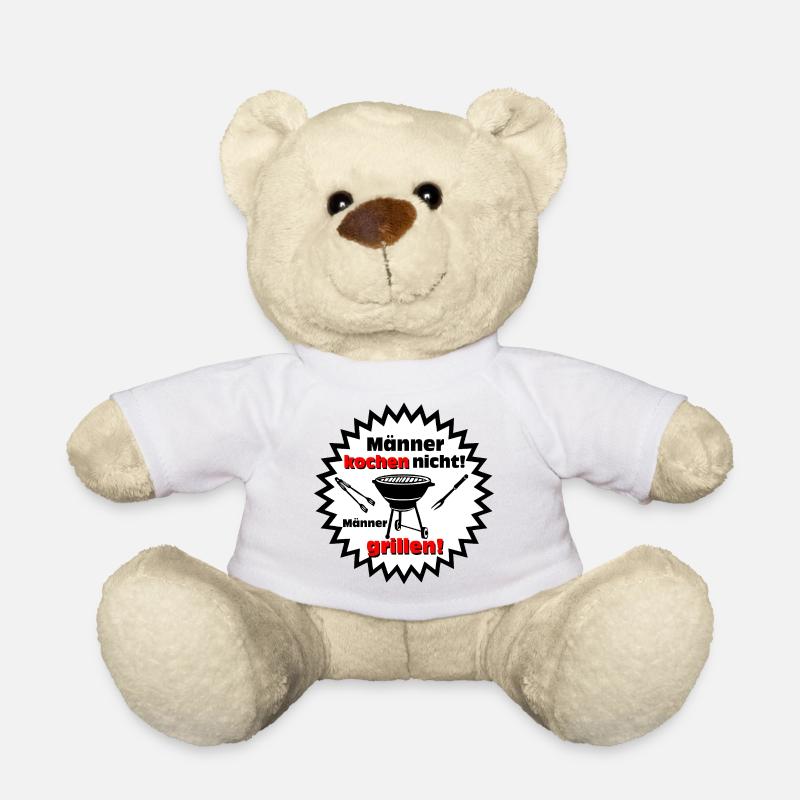 Männer grillen – Koch mit Humor - Teddy - Weiß