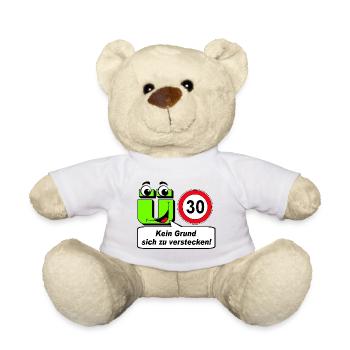 30. Geburtstag ,Ü30 Kein Grund sich zu verstecken - Teddy - Weiß - Vorne