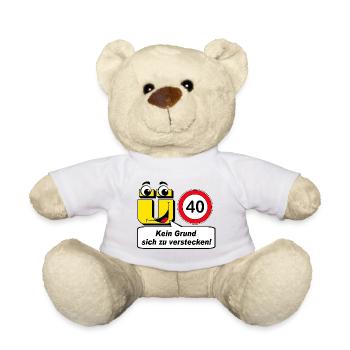 40e anniversaire, plus de 40 ans aucune raison de .......... - Nounours - blanc - Devant