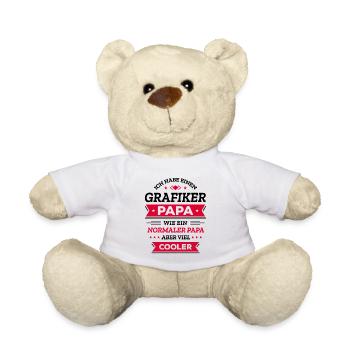 GRAFIKER PAPA: GEBURTSTAG WEIHNACHTEN VATERTAG - Teddy - Weiß - Vorne