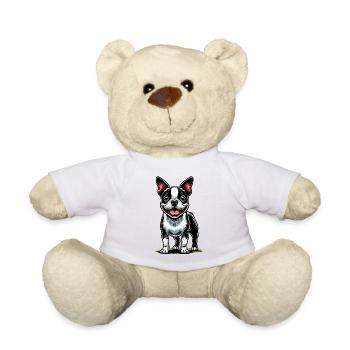 Süßer Bostie Hund - Teddy - Weiß - Vorne
