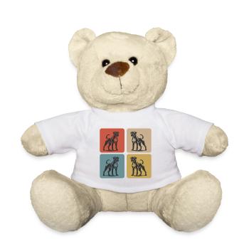 Boxer Dog Vintage Design - Teddy Bear - white - Front