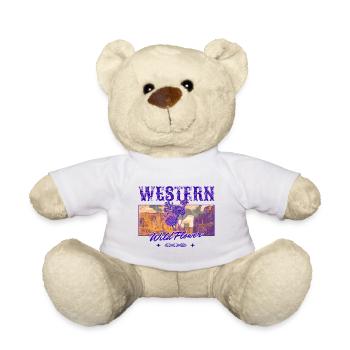 Western Wildflower – Esthétique rétro de la campagne - Nounours - blanc - Devant