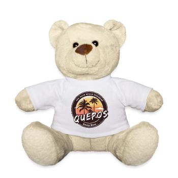 Quepos – Costa Rica Palm Trees Beach Design - Teddy Bear - white - Front