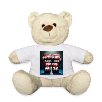 Citation de persévérance sur les gants de boxe - Nounours - blanc - Devant