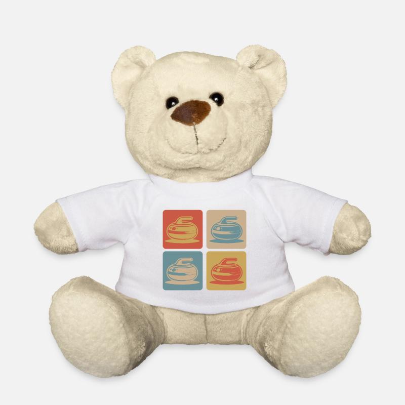 Curling Vintage Design - Nounours - blanc