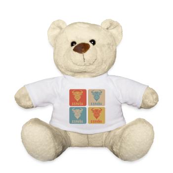 Taureau d’Espagne Vintage Design - Nounours - blanc - Devant