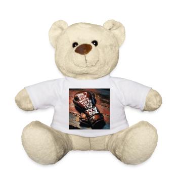 Kampfgeist auf Boxhandschuh - Teddy - Weiß - Vorne