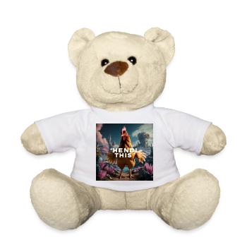 Cool chicken "Hendl this" - Teddy Bear - white - Front