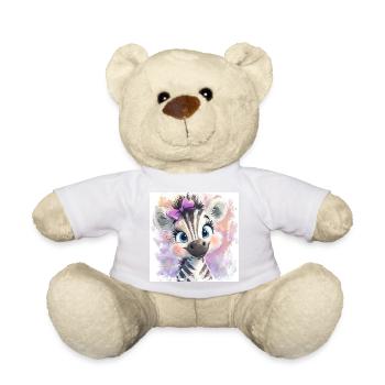 Motif zèbre pour les filles – Design mignon pour les enfants - Nounours - blanc - Devant