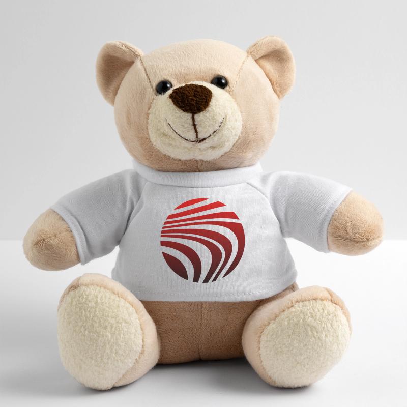 Psychedelic Pattern Red Black Gradient Teddy Bear