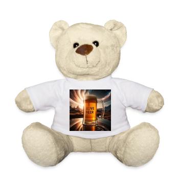 I Love Beer Glasmotiv - Teddy - Weiß - Vorne