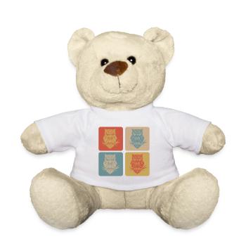 Eulen Vintage Design - Teddy - Weiß - Vorne