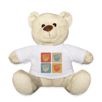 Entspanntes Faultier – Nimm’s locker - Teddy - Weiß - Vorne