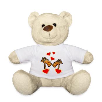 VERLIEBTE PAARE GIRAFFEN HERZ - Teddy - Weiß - Vorne