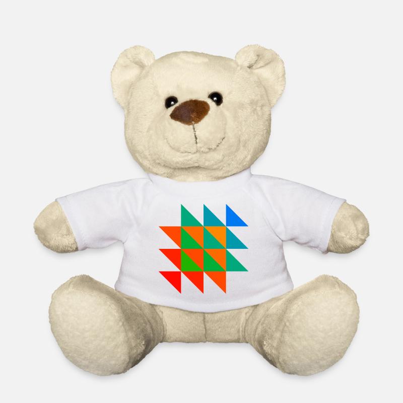 Mosaïque Triangle Coloré - Nounours - blanc