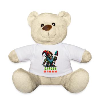 Zombie Garden Gnome – Nightmare in the Garden - Teddy Bear - white - Front