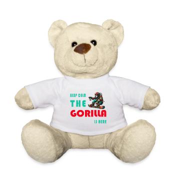 Keep calm - the gorilla is here - Teddy Bear - white - Front