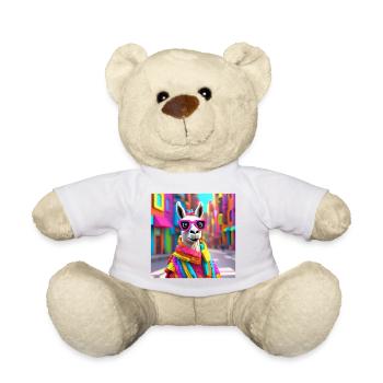 Llama, Alpaca, Funny Llama - Teddy Bear - white - Front