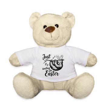 Just Waiting For Easter - Teddy Bear - white - Front