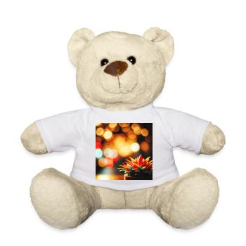 Bunte Sukkulente mit Lichtern - Teddy - Weiß - Vorne