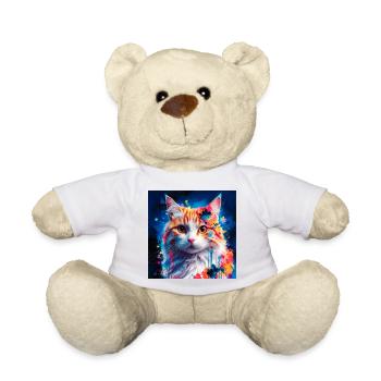 Artful cat - Teddy Bear - white - Front