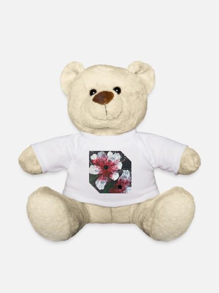 Blumen Design - Teddy - Weiß
