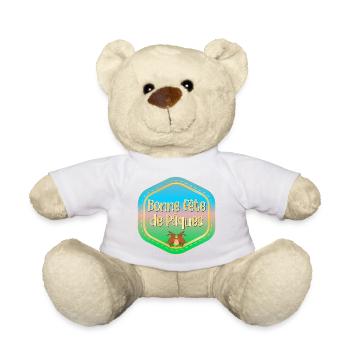 Bonne Fête de Pâques Couple Jumeaux - Nounours - blanc - Devant