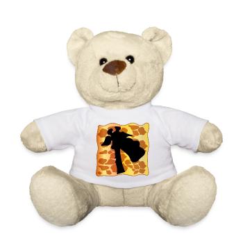 GIRAFFE RAFF PATTERN - Teddy Bear - white - Front