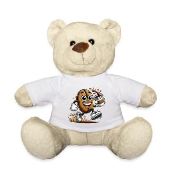 Coffee to Go – Happy Coffee Bean - Teddy Bear - white - Front