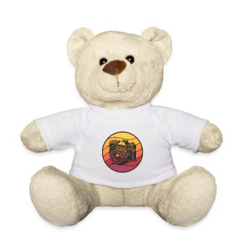 Vintage Camera Sunset Style - Teddy Bear - white - Front