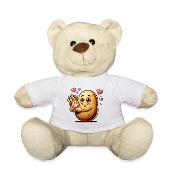 Kartoffel liebt Pommes - Teddy - Weiß - Vorne