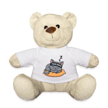 Team Sieste – Le Chat Roi de la Détente - Nounours - blanc - Devant