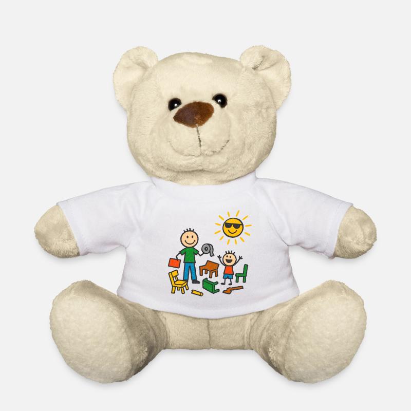 Papa baut das schon - Teddy - Weiß