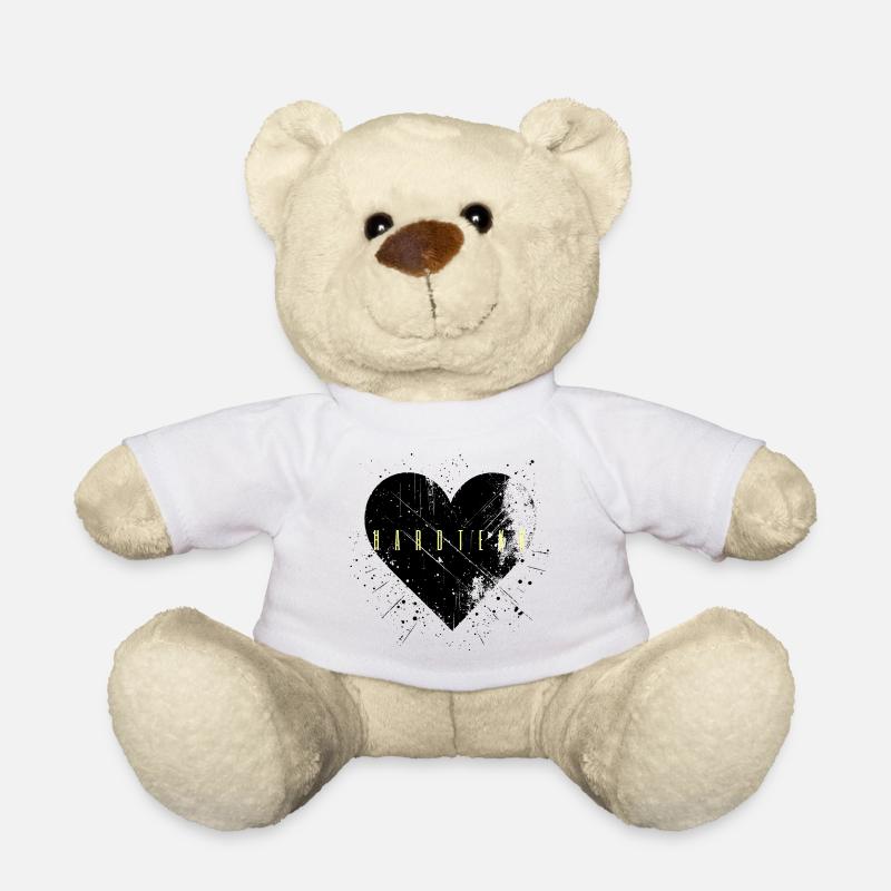 Hardtekk Hard Tekk Hardstyle Techno Herz - Teddy - Weiß