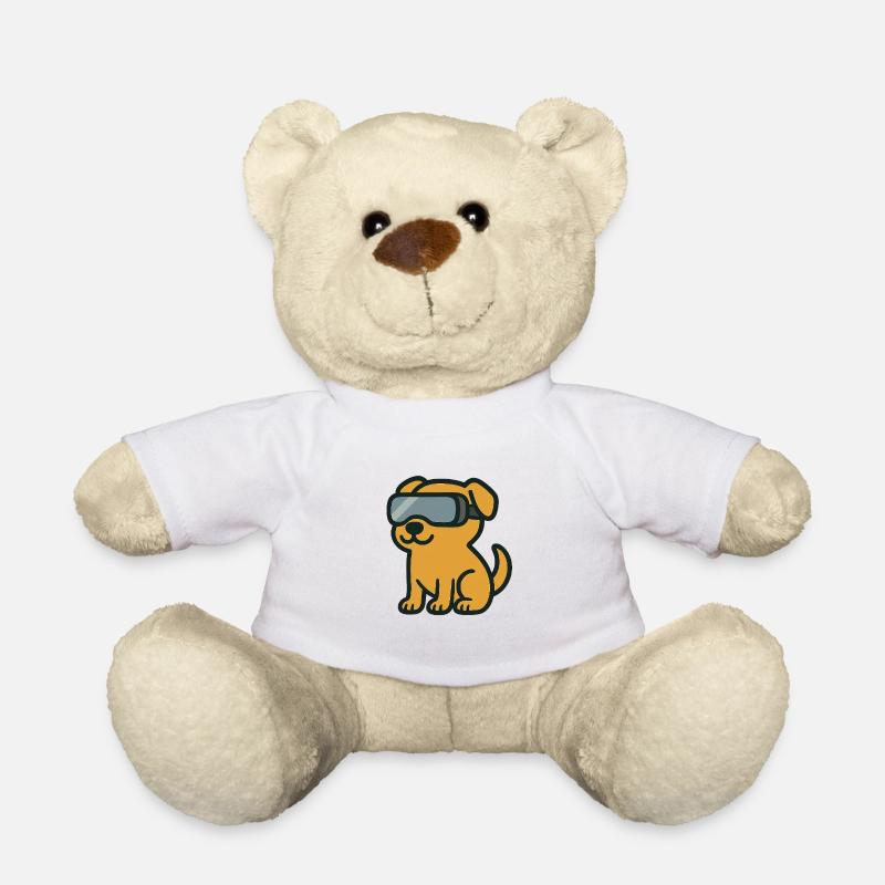 Chien Cartoon en Réalité Virtuelle – Illustration - Nounours - blanc