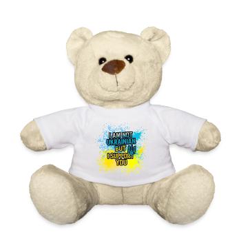 I am not Ukrainian but I support you! - Teddy - Weiß - Vorne