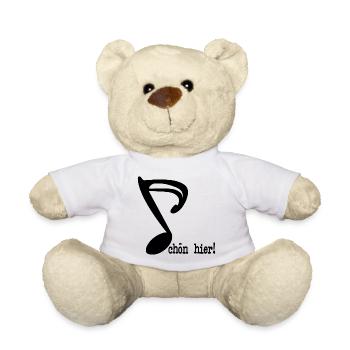 SCHÖN HIER SPRÜCHE MUSIKNOTE - Teddy - Weiß - Vorne
