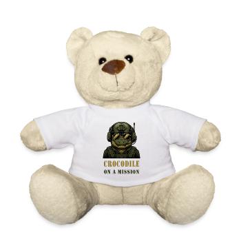 Krokodil in Mission - Teddy - Weiß - Vorne